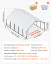 Vevor Metal Carport Heavy Duty Garage Shelter 20 x 24 FT with Removable Sidewalls New