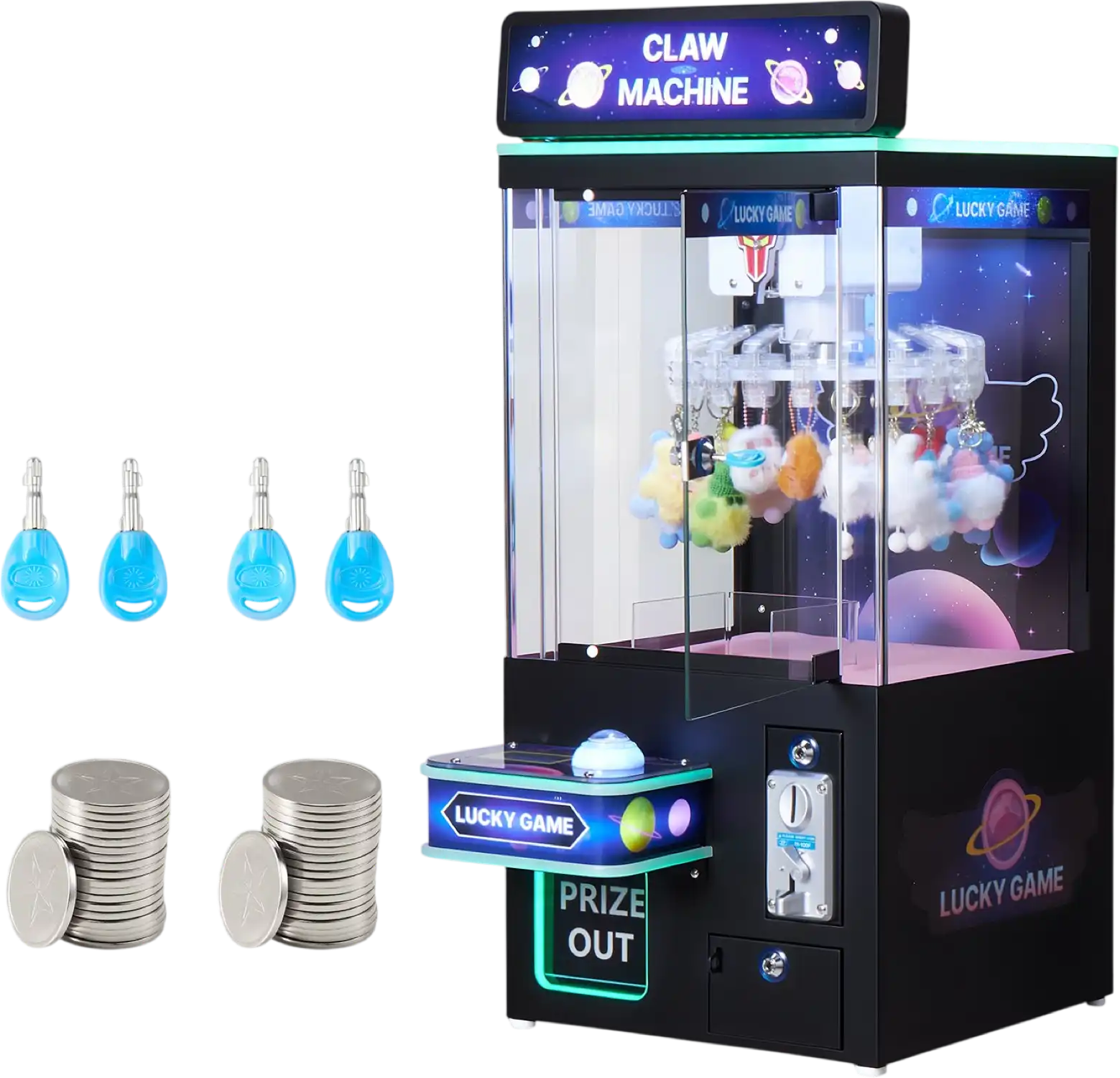 Vevor Claw Crane Arcade Machine Clip Type with Adjustable Difficulty 60W New