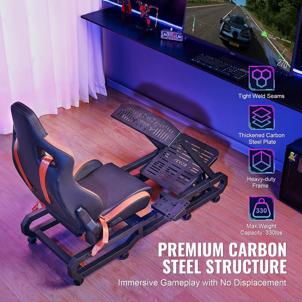 Vevor Heavy Duty Racing Wheel Stand with Locking Casters for Logitech ...