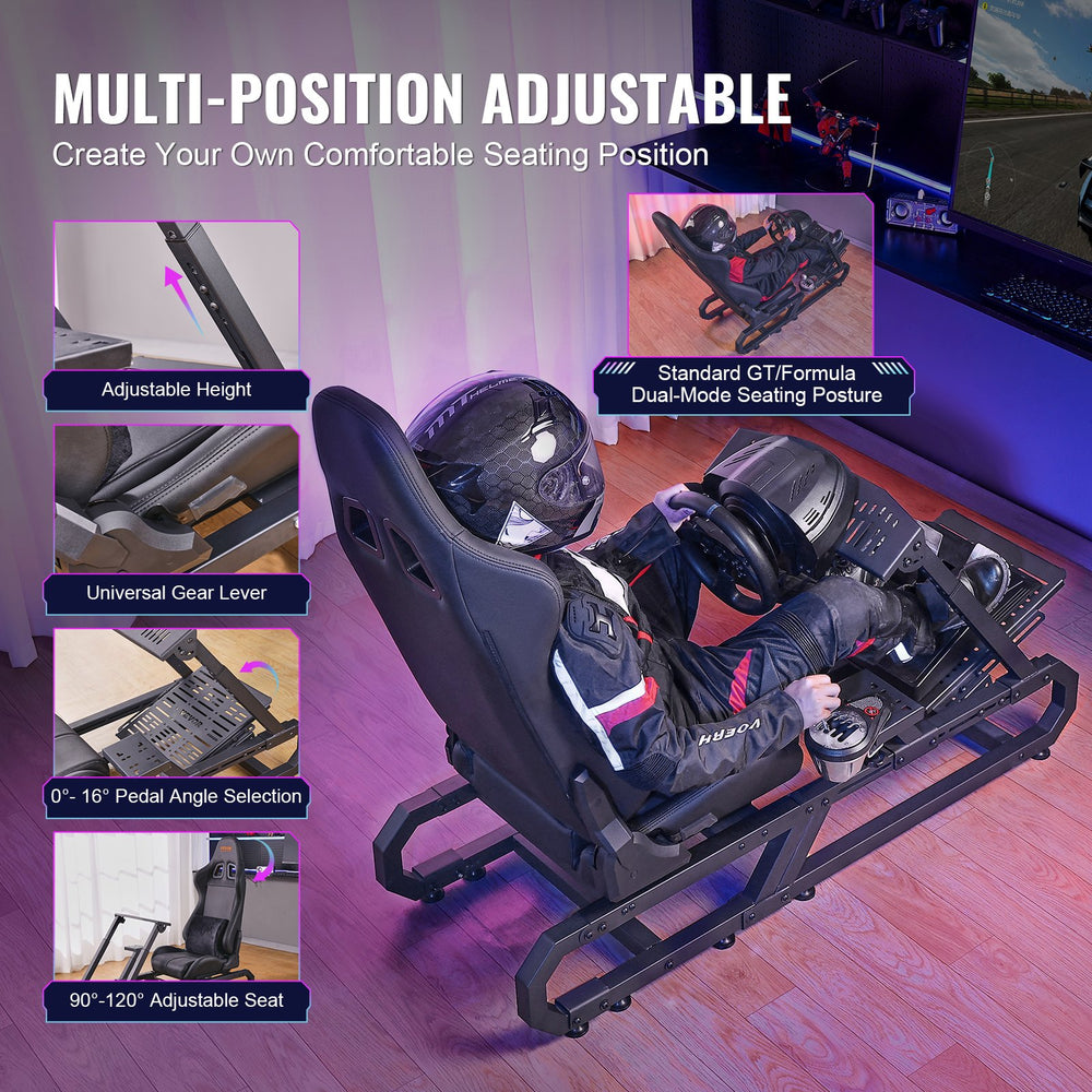 Vevor Heavy Duty Racing Wheel Stand with Locking Casters for Logitech ...