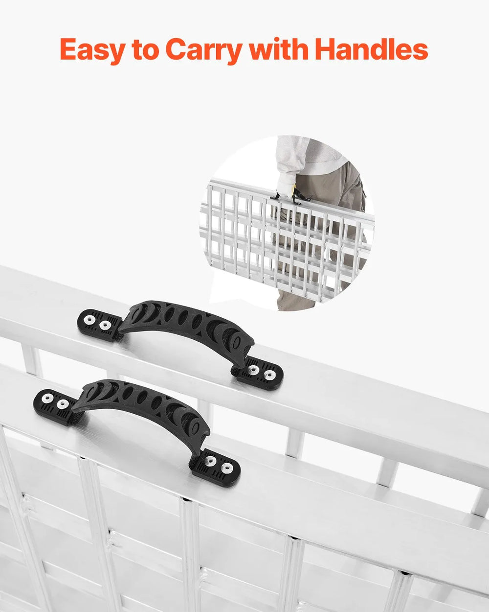 Vevor Aluminum Loading Ramp 120" x 17.7" Heavy-Duty with Handles 1000 Lbs New