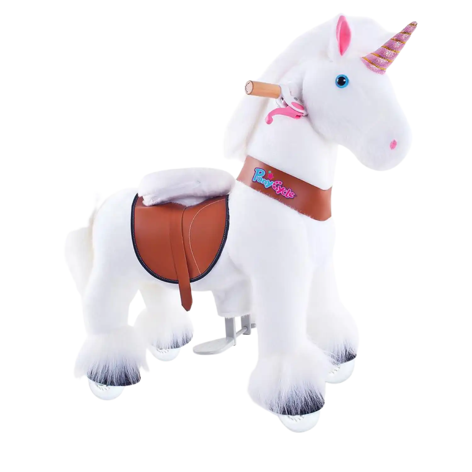 PonyCycle Ux304 Ride On White Unicorn Small New