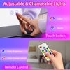 Costway Vanity Table Set with RGB LED Lights and Wireless Charging Station New