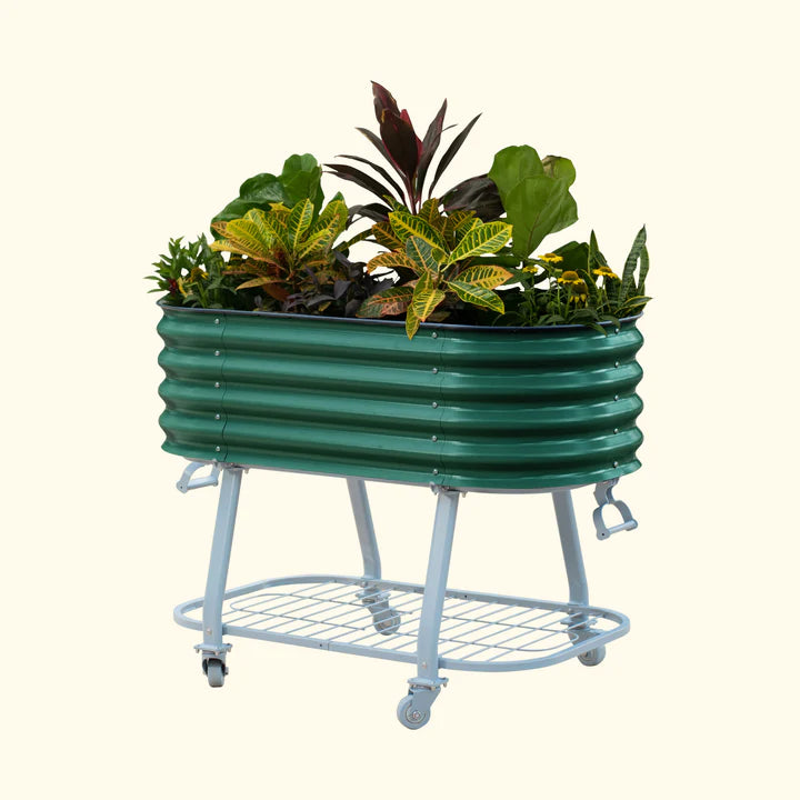 Vego Garden Elevated Rolling Self-Watering Garden Bed 2' x 4' New