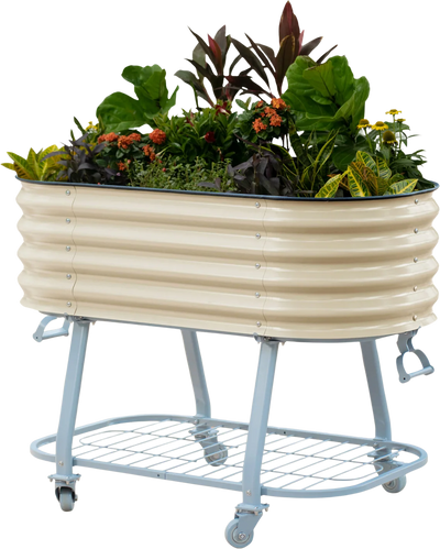 Vego Garden Elevated Rolling Self-Watering Garden Bed 2' x 4' New