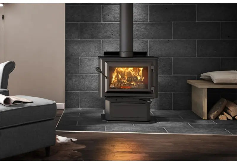 Ventis HES170 Wood Stove Single Door 1.9 Cubic Foot 65,000 BTU 1,800 Sq. Ft New