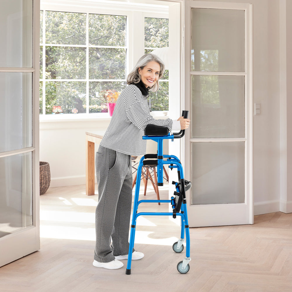 Versatile Rolling Walker for Rehabilitation Training-Navy - Gallery View 1 of 10