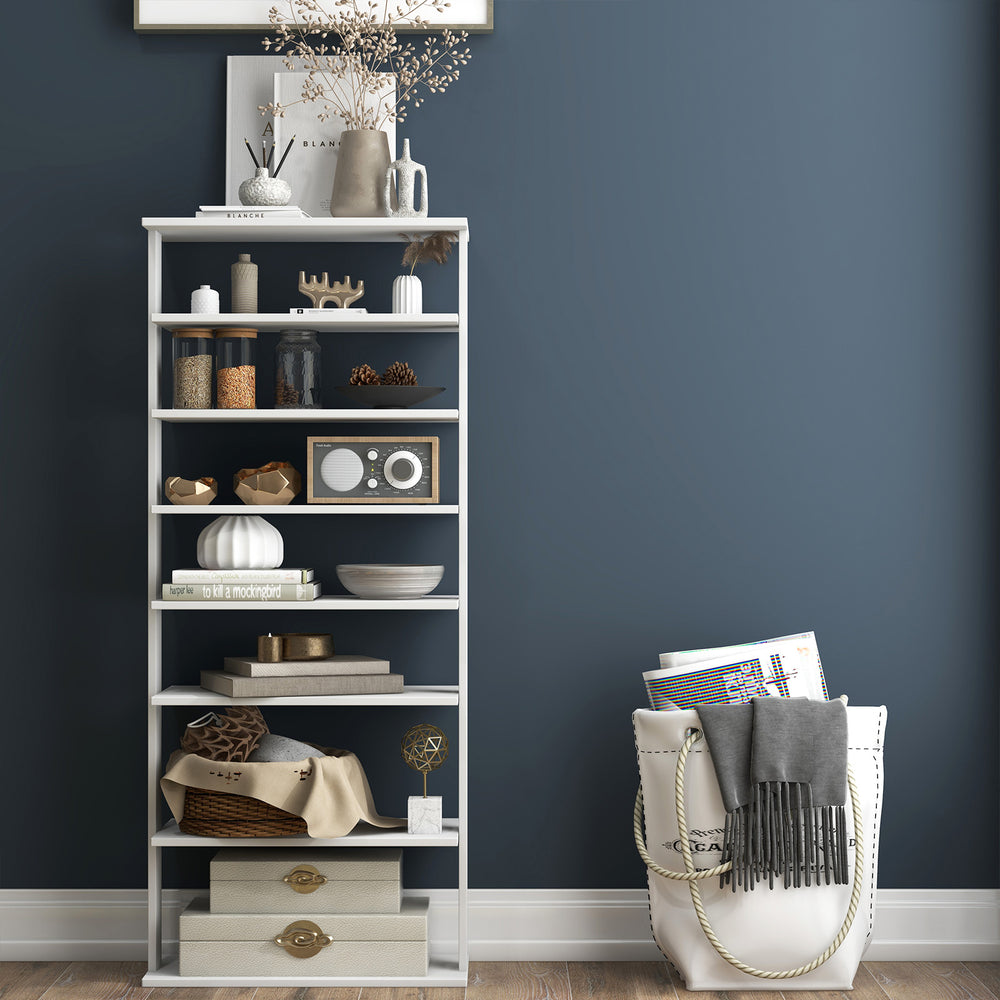 7 Tiers Vertical Shoe Rack for Front Door-White - Gallery View 1 of 11
