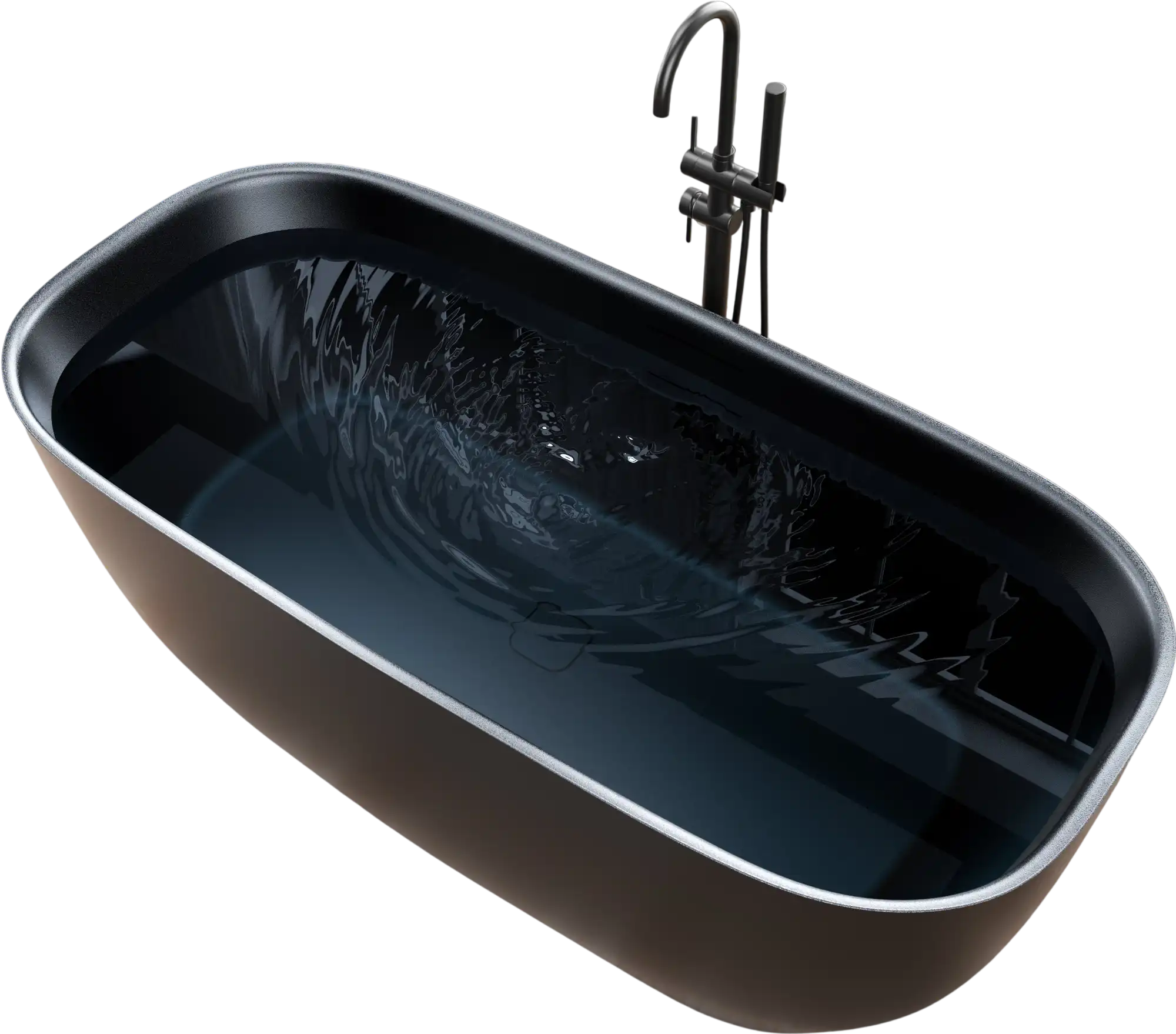 Anzzi Deep Soaking Bathtub 67 x 32 in. Rectangle Freestanding Stone Resin New