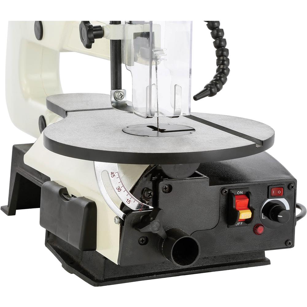 Shop Fox W1872 - 16" VS Scroll Saw w/ Foot Switch, LED, Miter Gauge, & Rotary Shaft