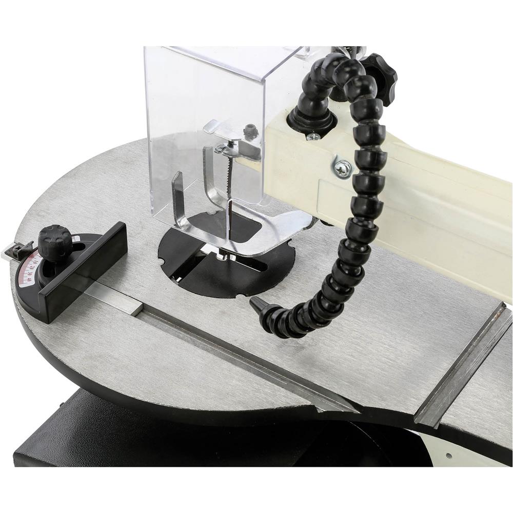 Shop Fox W1872 - 16" VS Scroll Saw w/ Foot Switch, LED, Miter Gauge, & Rotary Shaft