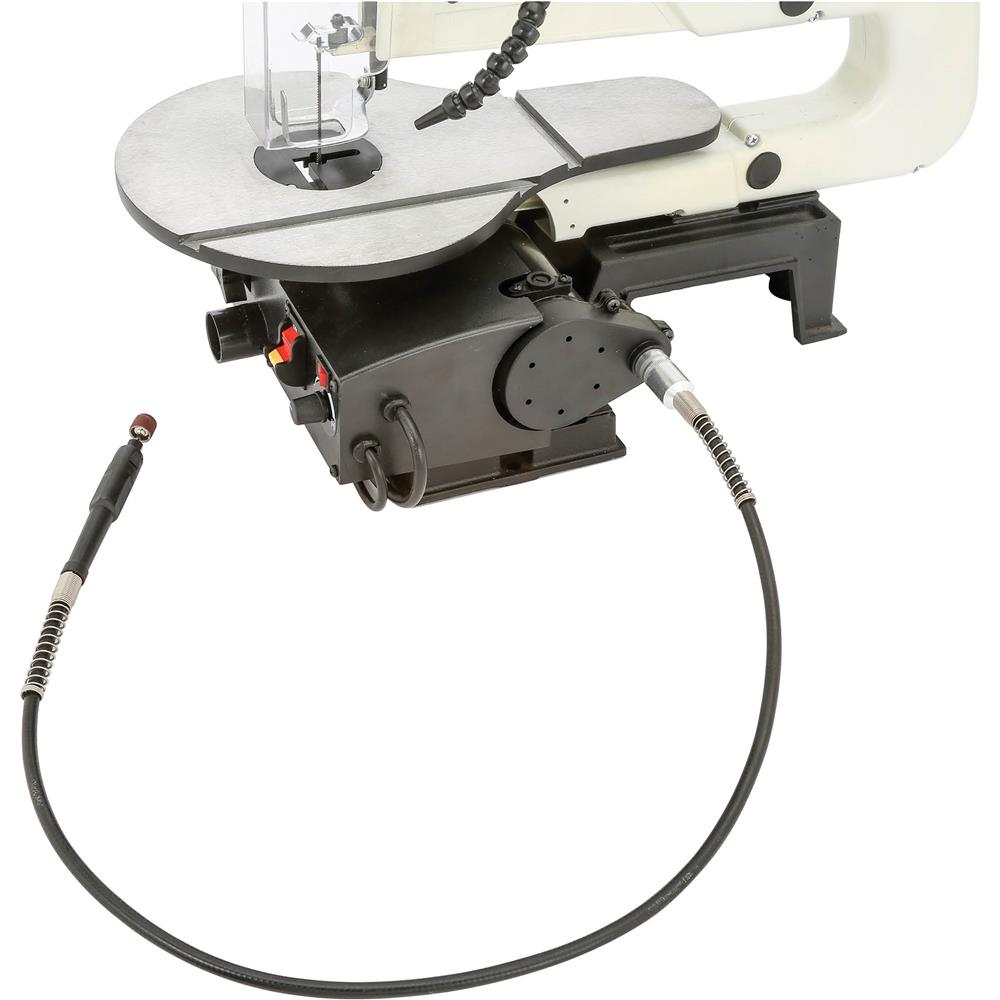 Shop Fox W1872 - 16" VS Scroll Saw w/ Foot Switch, LED, Miter Gauge, & Rotary Shaft