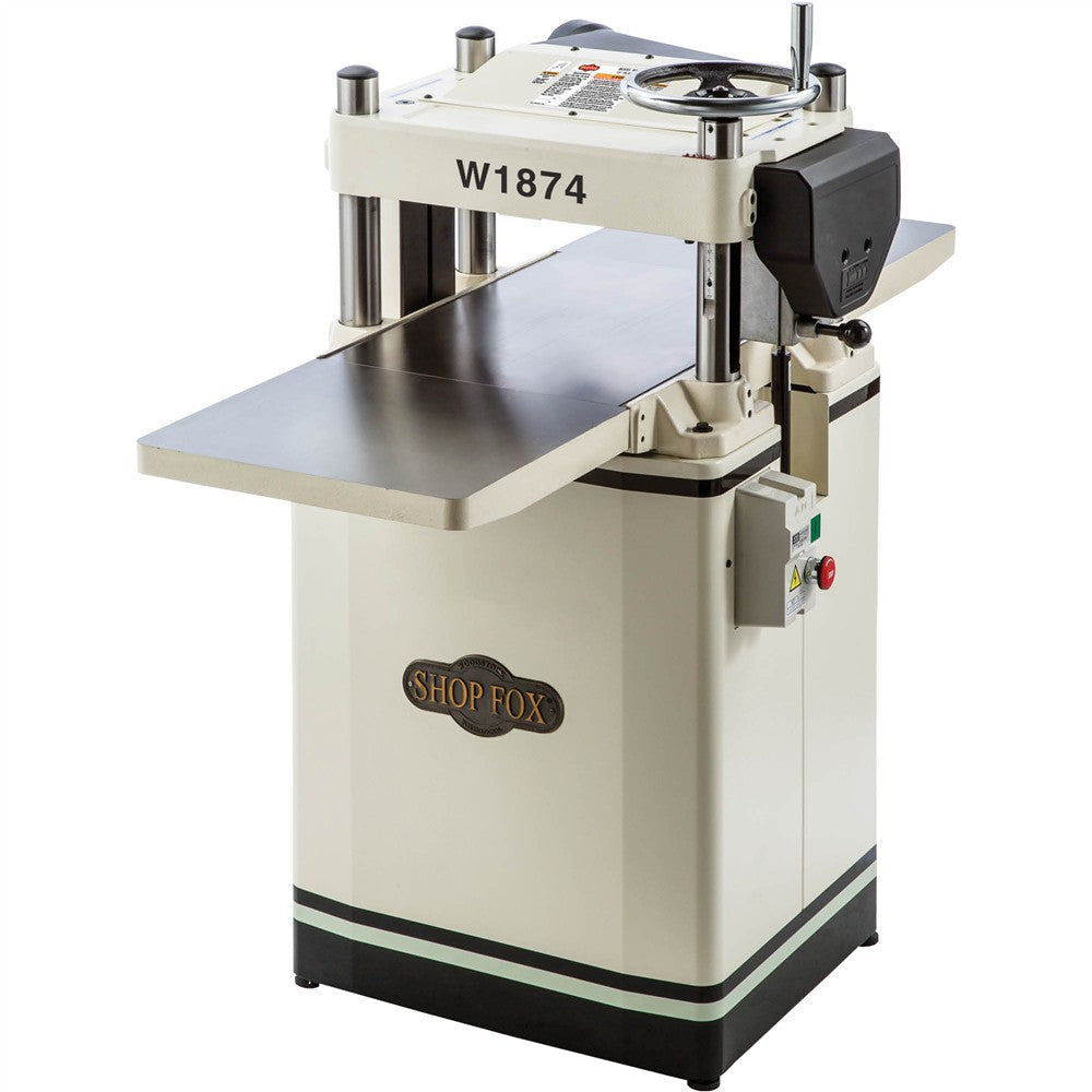 Shop Fox W1874 - 15'' 3 HP Fixed-Table Planer w/Helical Cutterhead