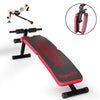 Adjustable Abdominal Twister Trainer in red, designed for incline and decline exercises, perfect for toning muscles at.