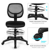 Adjustable height mid back mesh drafting office chair with ergonomic lumbar support and 360-degree swivel for versatile.
