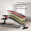 Adjustable abdominal twister trainer showcasing PU leather, memory foam, and non-woven fabric layers for versatile.