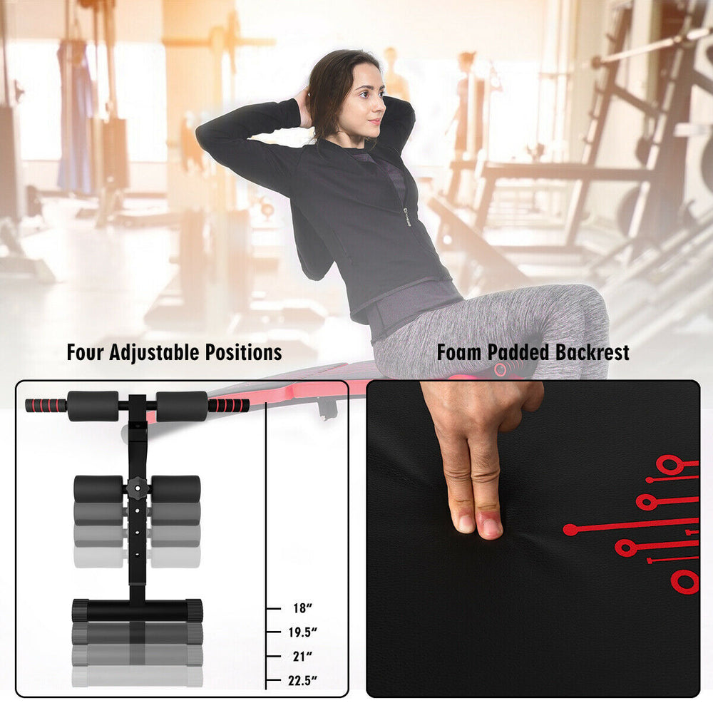 Adjustable abdominal twister trainer with foam padded backrest, suitable for various exercise positions at home or gym.