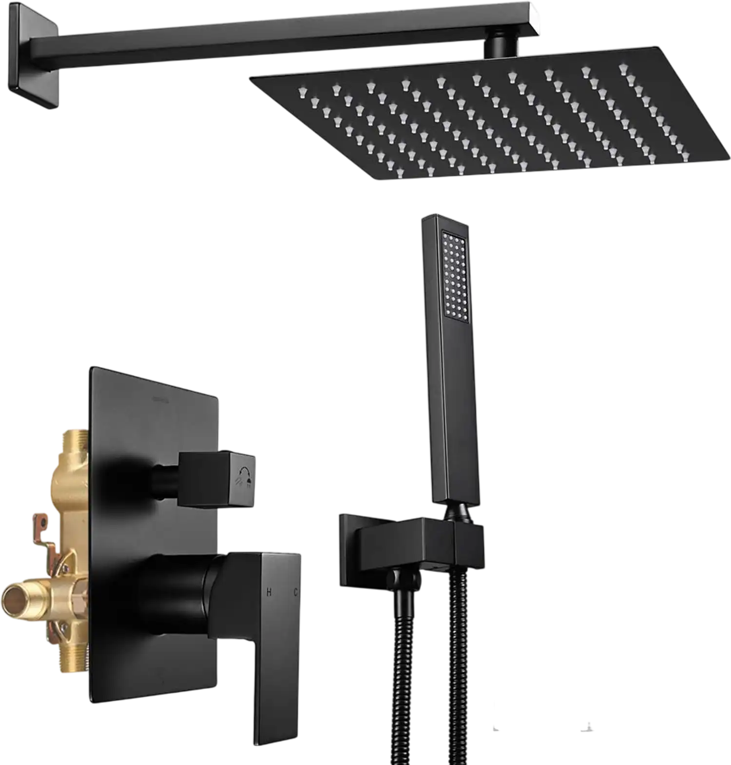 Yescom Shower Faucet Set with Handheld 10