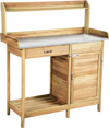 Outdoor Garden Wooden Work Station Potting Bench