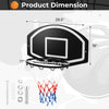 Wall-mounted basketball set dimensions with a shatterproof backboard, solid metal rim, and tear-proof net for.