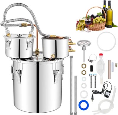 Costway 5/10 Gal 22/38 L Water Alcohol Distiller DIY Whisky Juicer 12345769 New