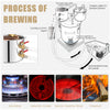 5-gallon stainless steel alcohol distiller with copper pipes, complete brewing setup for making whisky and wine.