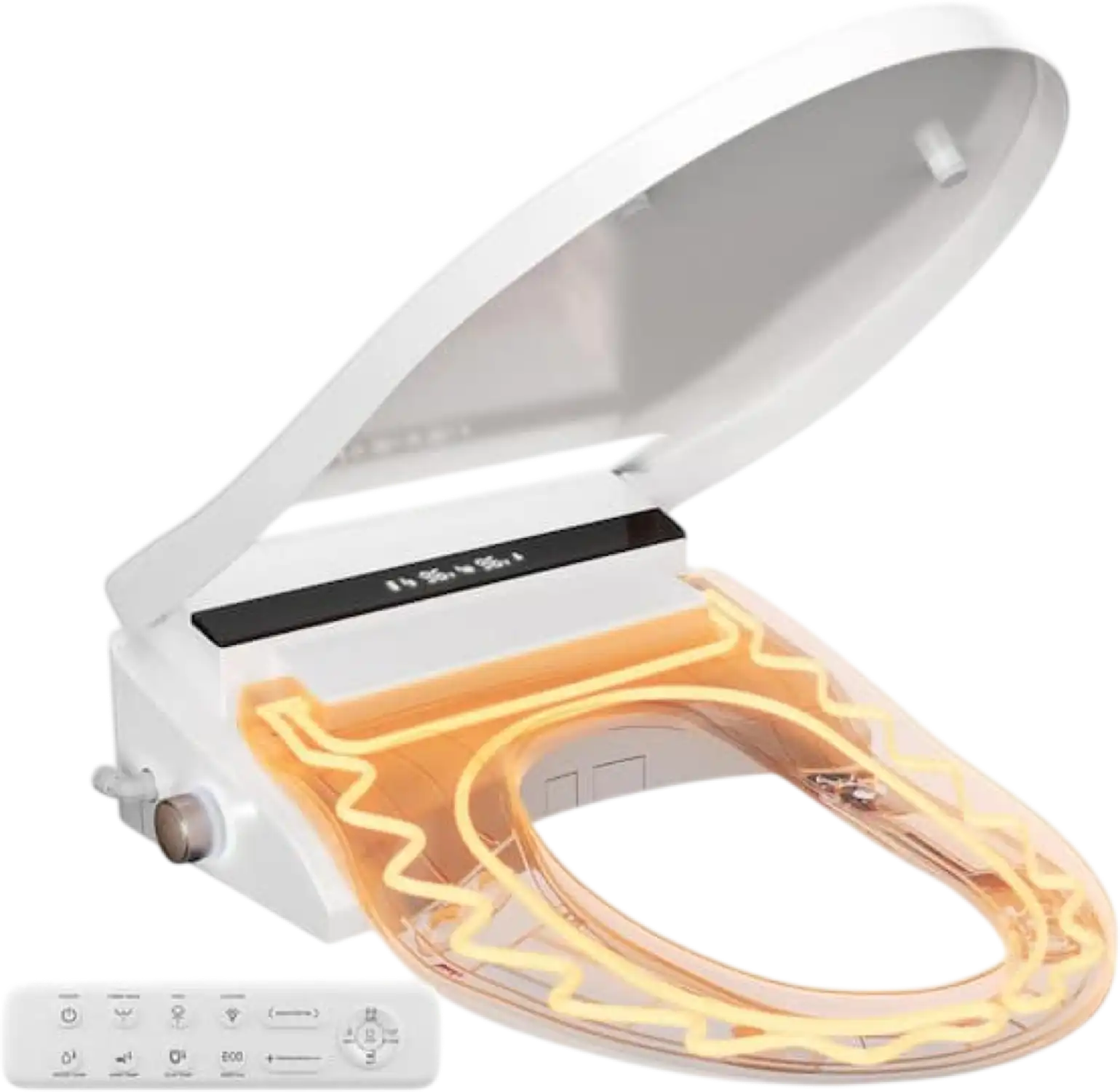 Yulika Smart Toilet Seat Electric Heated Bidet with Air Dryer Soft Close Elongated New