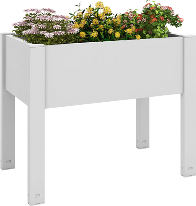 Costway 53L Self-Watering Raised Garden Bed Planter Box with Stand Water Level Monitor 89167234 New