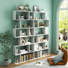 6 Tier S-Shaped Bookshelf Storage Display Bookcase Decor Z-Shelf -White - Gallery View 1 of 10