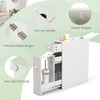White bathroom cabinet space saver with top drawer and sliding drawer for organized storage in any decor.