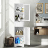 Tall Floor Storage Cabinet with 2 Doors and 1 Drawer for Bathroom-White - Gallery View 1 of 10