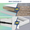 Comparison of sturdy thickened board and flimsy board, highlighting durability for the 43.5-inch computer desk.