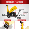 5 inch E-start DUCAR 420cc 15hp Gasoline Engine Powered Drum Wood Chipper with Towbar ,  PGS1500