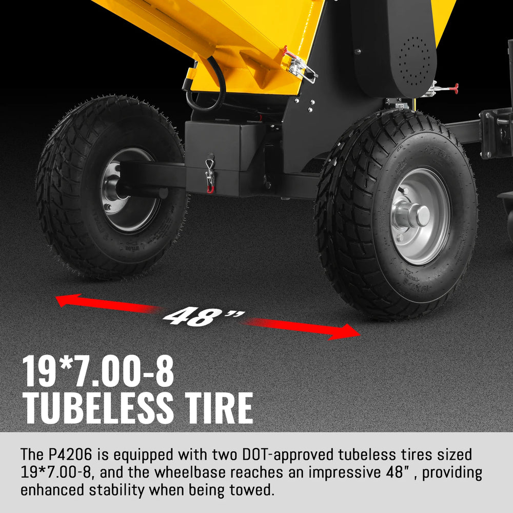 6 inch E-start ZONSEN 420cc 13.4hp Gasoline Engine Powered Drum Wood Chipper,  P4206