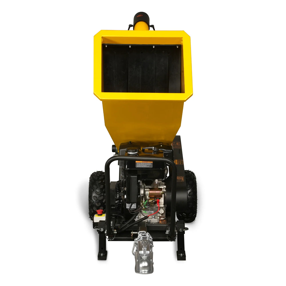 5 inch E-start DUCAR 420cc 15hp Gasoline Engine Powered Drum Wood Chipper with Towbar ,  PGS1500