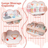 Wooden doctor playset in pink featuring a spacious countertop, large storage capacity, and 24 medical accessories for.