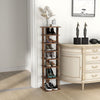 Wooden Shoes Storage Stand 7 Tiers Shoe Rack Organizer Multi-shoe Rack Shoebox-Rustic Brown - Gallery View 1 of 11