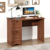 Wooden Vintage Computer Desk with 2 Drawers for Home and Office-Walnut - Gallery View 1 of 10