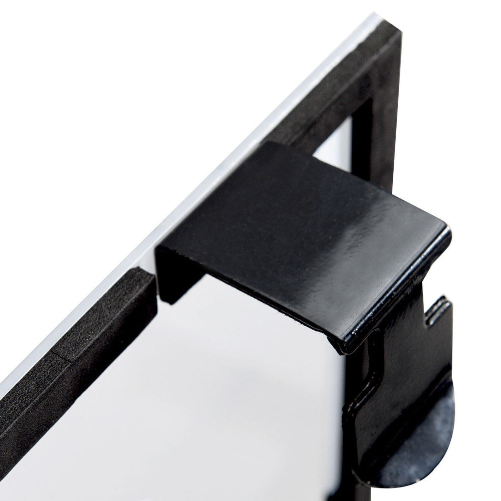 Close-up of the extended bracket for the Over-The-Door Mini Basketball Hoop, designed for easy mounting on doors.