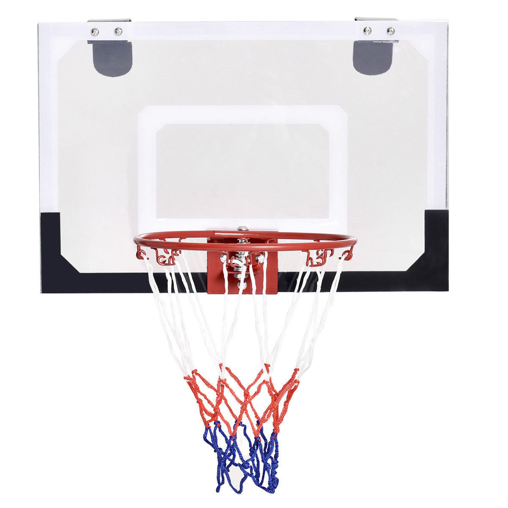 Detail shot of the nylon net on the Over-The-Door Mini Basketball Hoop, designed for durability and indoor play.