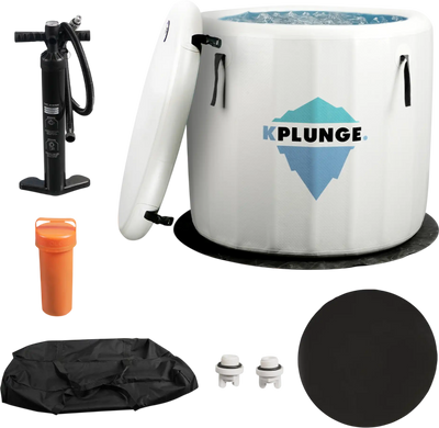 K-Plunge Arctic Fox Inflatable Cold Plunge Hot Tub 1-Person with Lid and Pump New