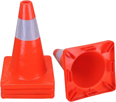 Yescom Road Traffic Safety Cone 18-In Reflective Collar 4pcs New