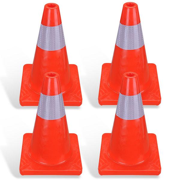 Yescom Road Traffic Safety Cone 18-In Reflective Collar 4pcs New