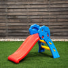 Colorful indoor outdoor children folding slide with gentle slope and easy-to-climb steps, suitable for ages 2-5.