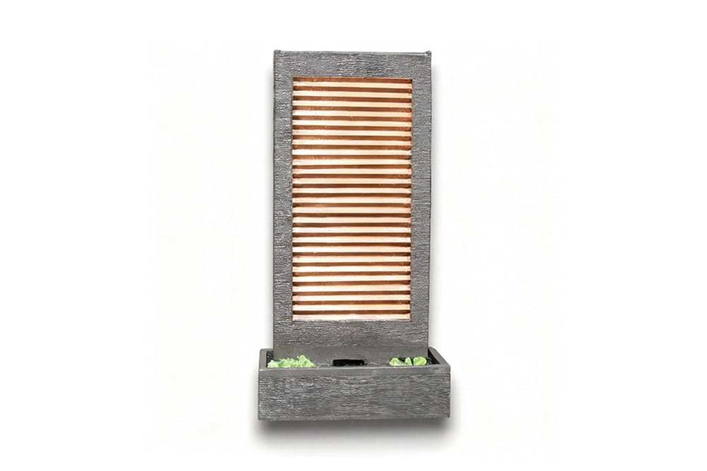 Exaco Zig Zag Copper Outdoor Water Fountain 63" Tall New