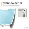 FT-AZ6732-PRX - 67 in. x 32 in. Rectangle Freestanding Stone Resin Deep Soaking Flat-Bottom Bathtub with Center Drain