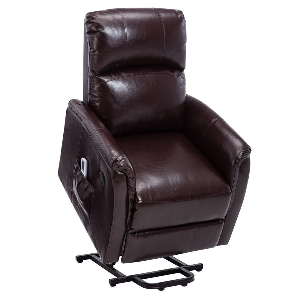 Lifesmart Luxury Leather Power Lift and Recline Massage Chair with Heat Therapy New