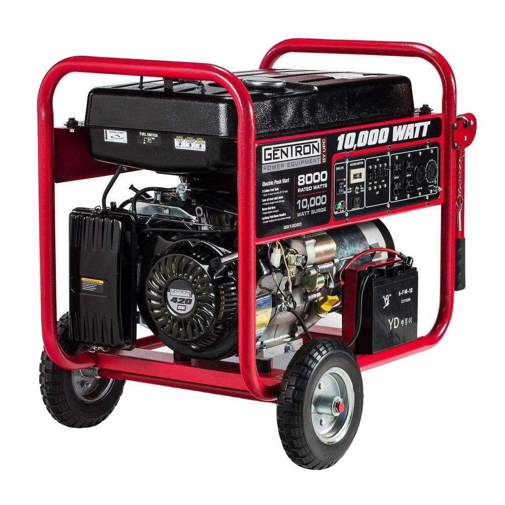 Gentron GG10020C 8000W/1000W Electric Start Portable Gas Generator Carb Compliant New