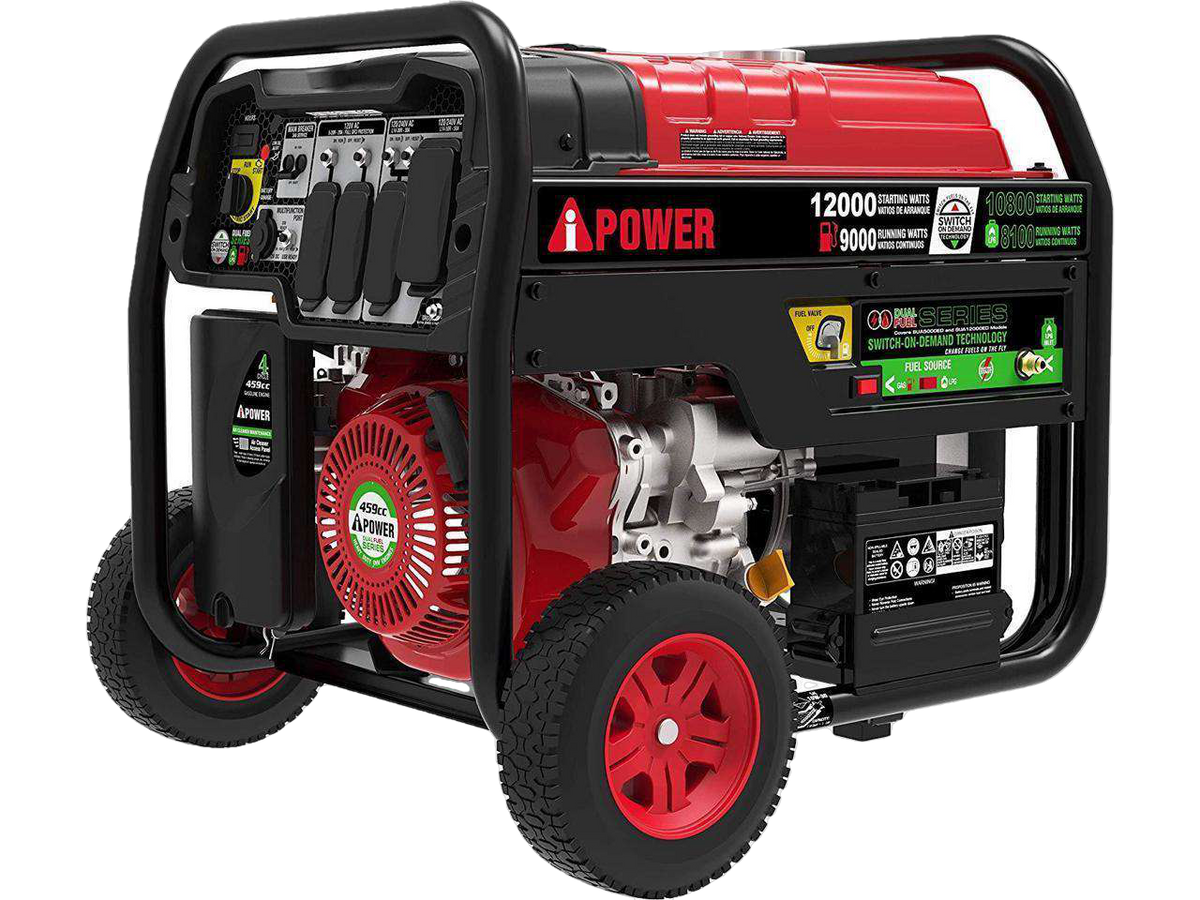 A-iPower SUA12000ED 9000W/12000W Electric Start Dual Fuel Generator New