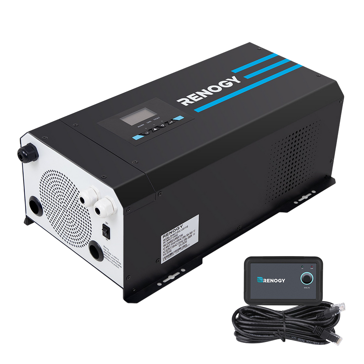 Renogy R-INVT-PCL1-20111S-US 2000W 12V Pure Sine Wave Inverter Charger w/ LCD Display New